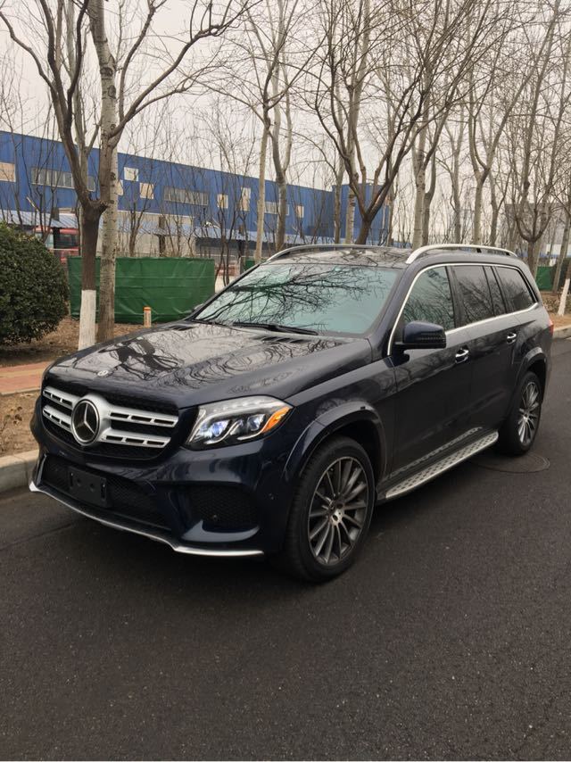 2018款加版顶配奔驰GLS450七座蓝色实拍报价
